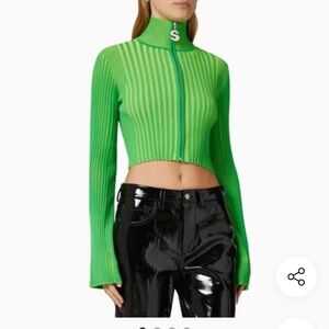 Simon Miller Green Ribbed Cardigan- NEW